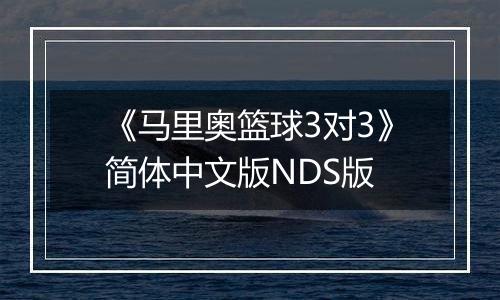 《马里奥篮球3对3》简体中文版NDS版