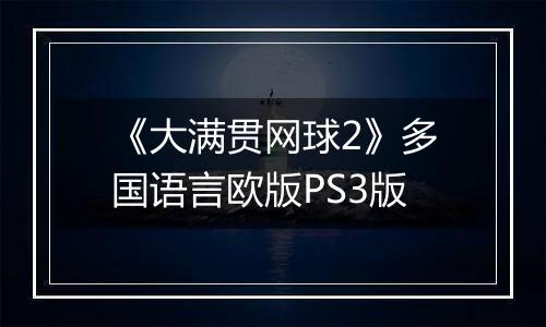 《大满贯网球2》多国语言欧版PS3版