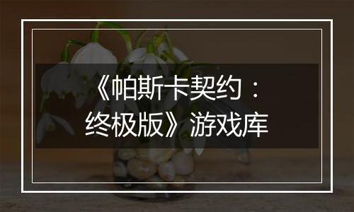 《帕斯卡契约：终极版》游戏库
