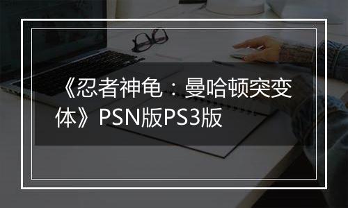 《忍者神龟：曼哈顿突变体》PSN版PS3版
