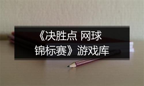 《决胜点 网球锦标赛》游戏库