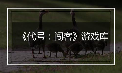 《代号：闯客》游戏库