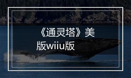 《通灵塔》美版wiiu版