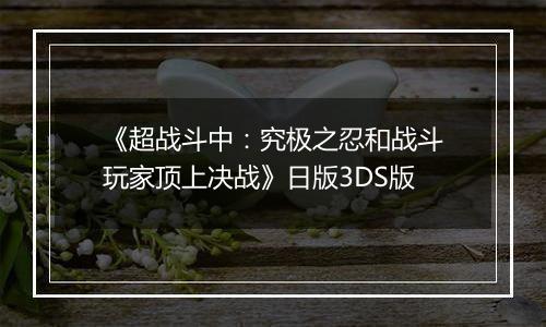 《超战斗中：究极之忍和战斗玩家顶上决战》日版3DS版