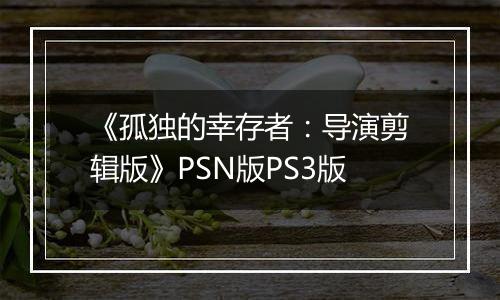 《孤独的幸存者：导演剪辑版》PSN版PS3版