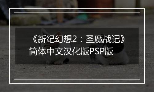 《新纪幻想2：圣魔战记》简体中文汉化版PSP版