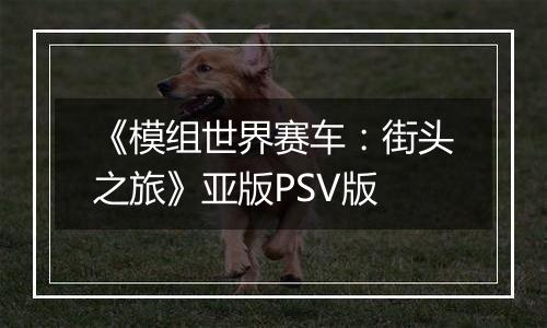 《模组世界赛车：街头之旅》亚版PSV版