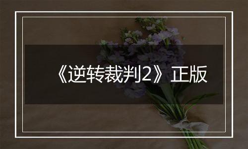 《逆转裁判2》正版