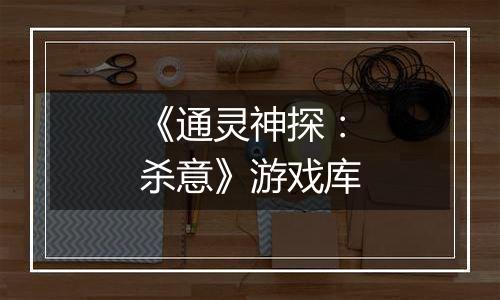 《通灵神探：杀意》游戏库