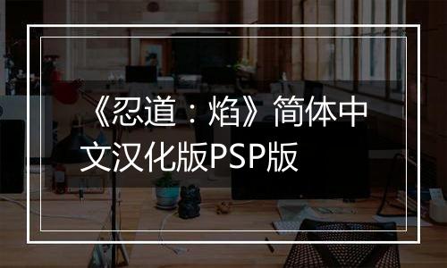 《忍道：焰》简体中文汉化版PSP版