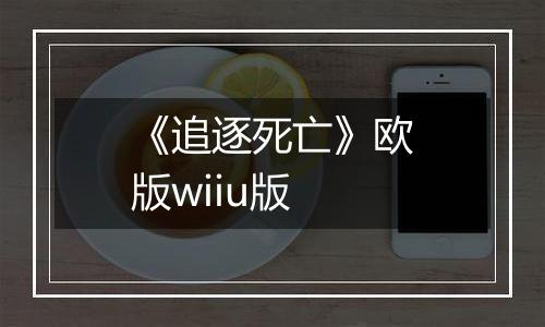 《追逐死亡》欧版wiiu版