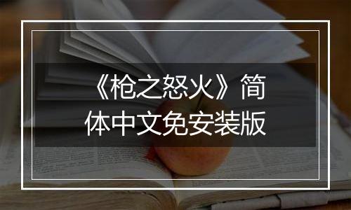 《枪之怒火》简体中文免安装版