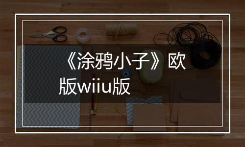 《涂鸦小子》欧版wiiu版
