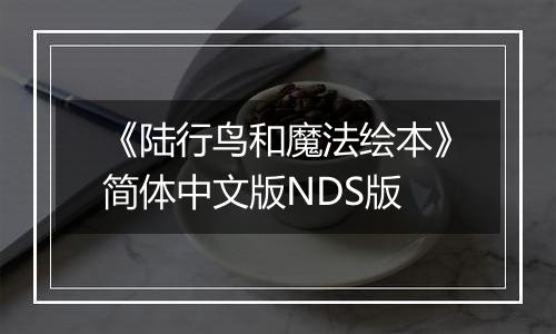 《陆行鸟和魔法绘本》简体中文版NDS版