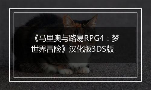 《马里奥与路易RPG4：梦世界冒险》汉化版3DS版