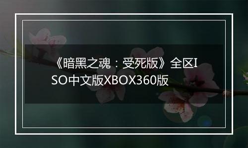 《暗黑之魂：受死版》全区ISO中文版XBOX360版