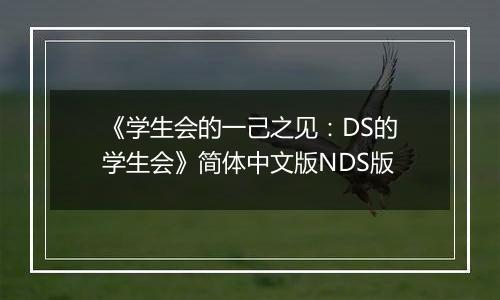 《学生会的一己之见：DS的学生会》简体中文版NDS版