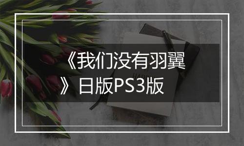 《我们没有羽翼》日版PS3版