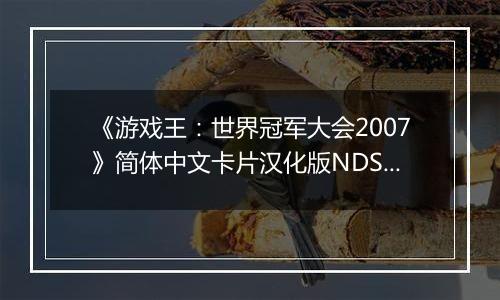 《游戏王：世界冠军大会2007》简体中文卡片汉化版NDS版