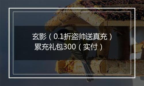 玄影（0.1折盗帅送真充） 累充礼包300（实付）