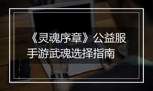 《灵魂序章》公益服手游武魂选择指南
