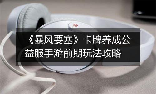 《暴风要塞》卡牌养成公益服手游前期玩法攻略