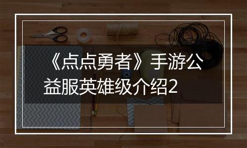 《点点勇者》手游公益服英雄级介绍2