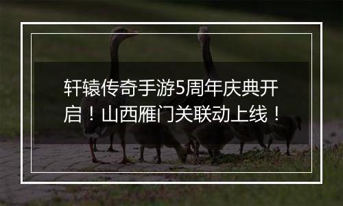 轩辕传奇手游5周年庆典开启！山西雁门关联动上线！