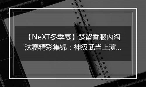 【NeXT冬季赛】楚留香服内淘汰赛精彩集锦：神级武当上演极限1V4！