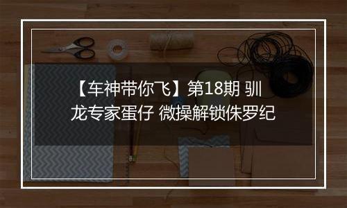 【车神带你飞】第18期 驯龙专家蛋仔 微操解锁侏罗纪