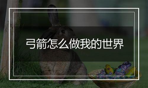 弓箭怎么做我的世界