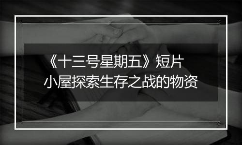 《十三号星期五》短片 小屋探索生存之战的物资