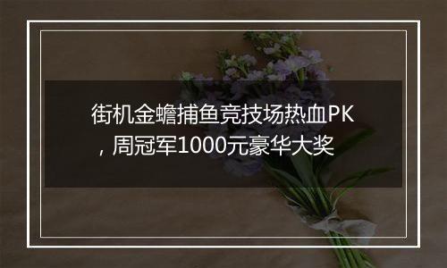 街机金蟾捕鱼竞技场热血PK，周冠军1000元豪华大奖