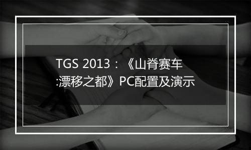 TGS 2013：《山脊赛车:漂移之都》PC配置及演示