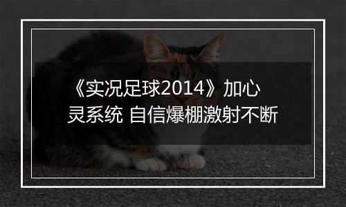 《实况足球2014》加心灵系统 自信爆棚激射不断