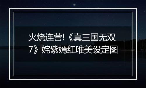 火烧连营!《真三国无双7》姹紫嫣红唯美设定图