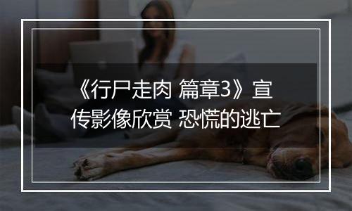 《行尸走肉 篇章3》宣传影像欣赏 恐慌的逃亡