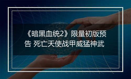 《暗黑血统2》限量初版预告 死亡天使战甲威猛神武