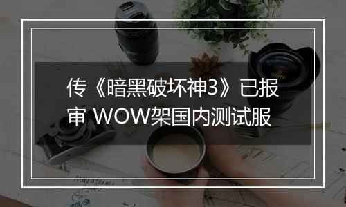 传《暗黑破坏神3》已报审 WOW架国内测试服