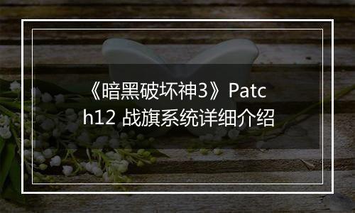 《暗黑破坏神3》Patch12 战旗系统详细介绍