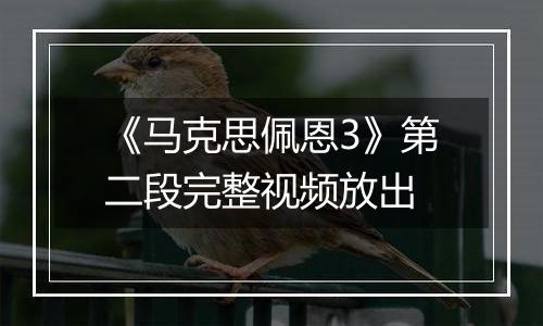 《马克思佩恩3》第二段完整视频放出