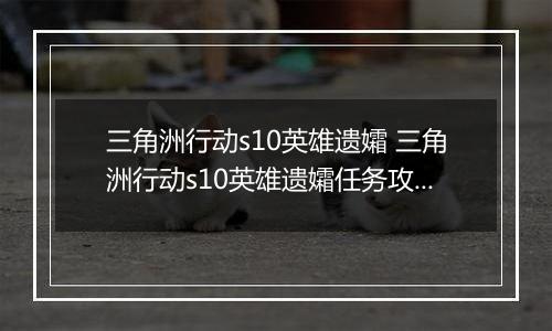 三角洲行动s10英雄遗孀 三角洲行动s10英雄遗孀任务攻略