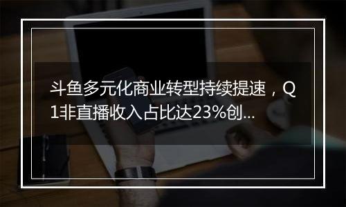 斗鱼多元化商业转型持续提速，Q1非直播收入占比达23%创新高