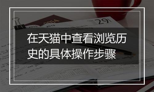在天猫中查看浏览历史的具体操作步骤