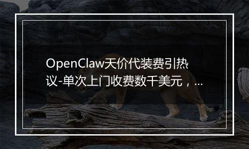 OpenClaw天价代装费引热议-单次上门收费数千美元，有人年入百万