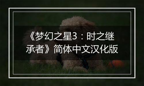 《梦幻之星3：时之继承者》简体中文汉化版