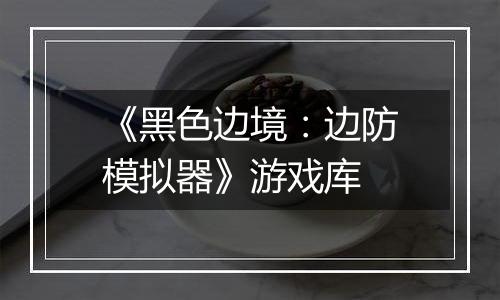 《黑色边境：边防模拟器》游戏库