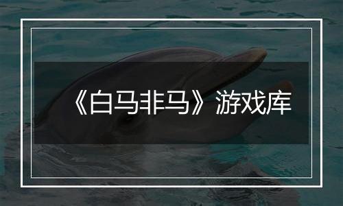 《白马非马》游戏库