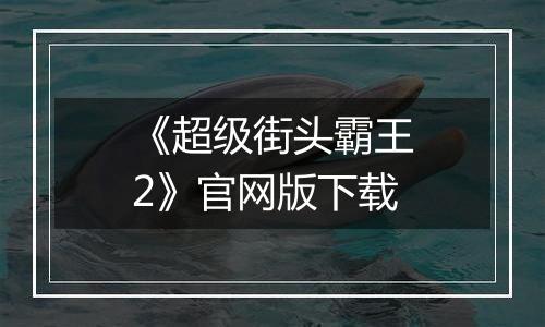 《超级街头霸王2》官网版下载