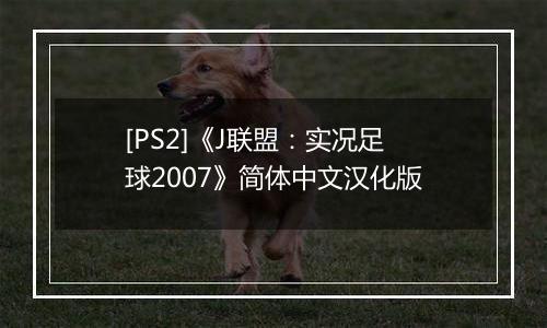 [PS2]《J联盟：实况足球2007》简体中文汉化版
